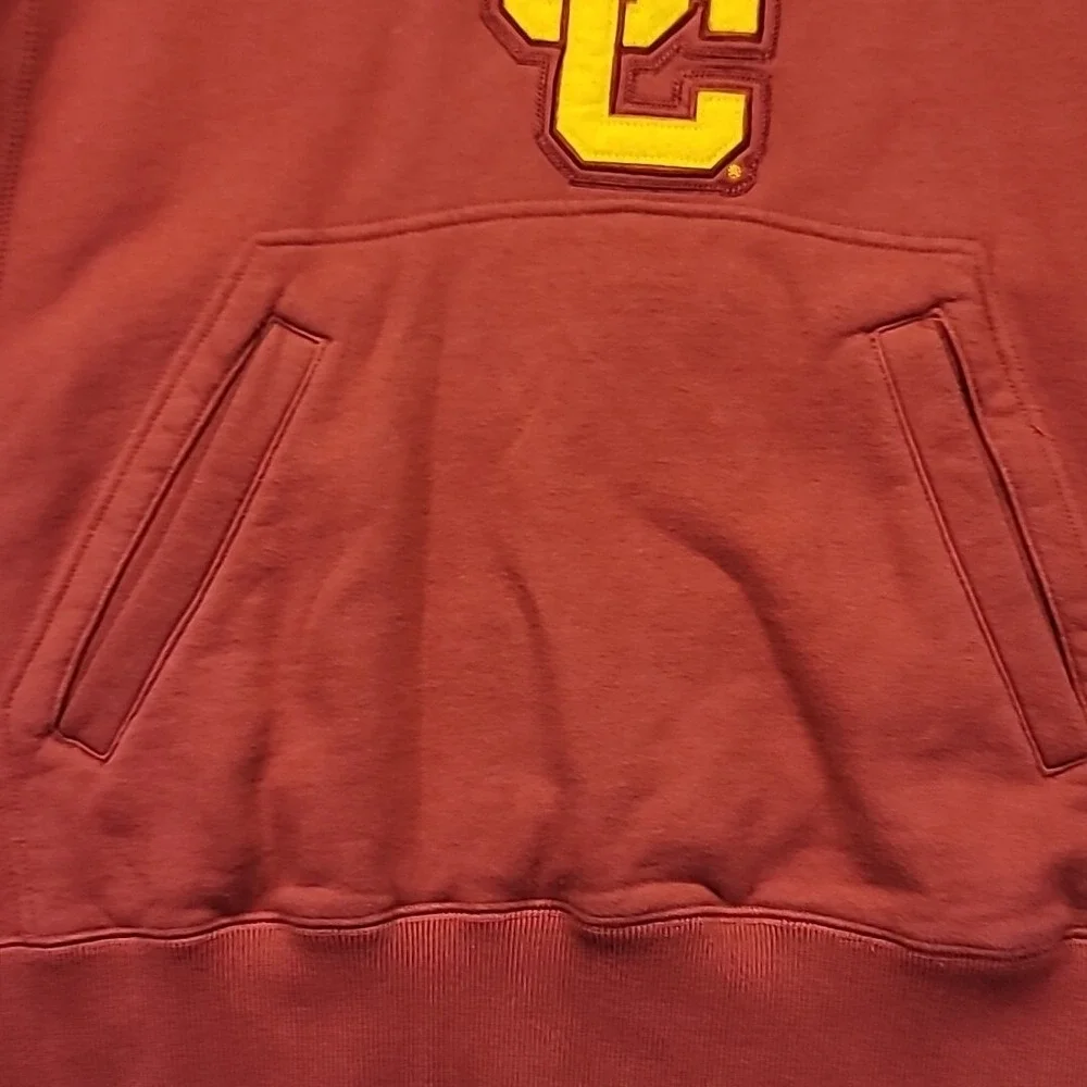 Vintage Nike NCAA USC Trojans Authentic Team Hoodie‎ Men's Size Small Y2K Swoosh